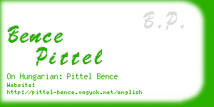 bence pittel business card